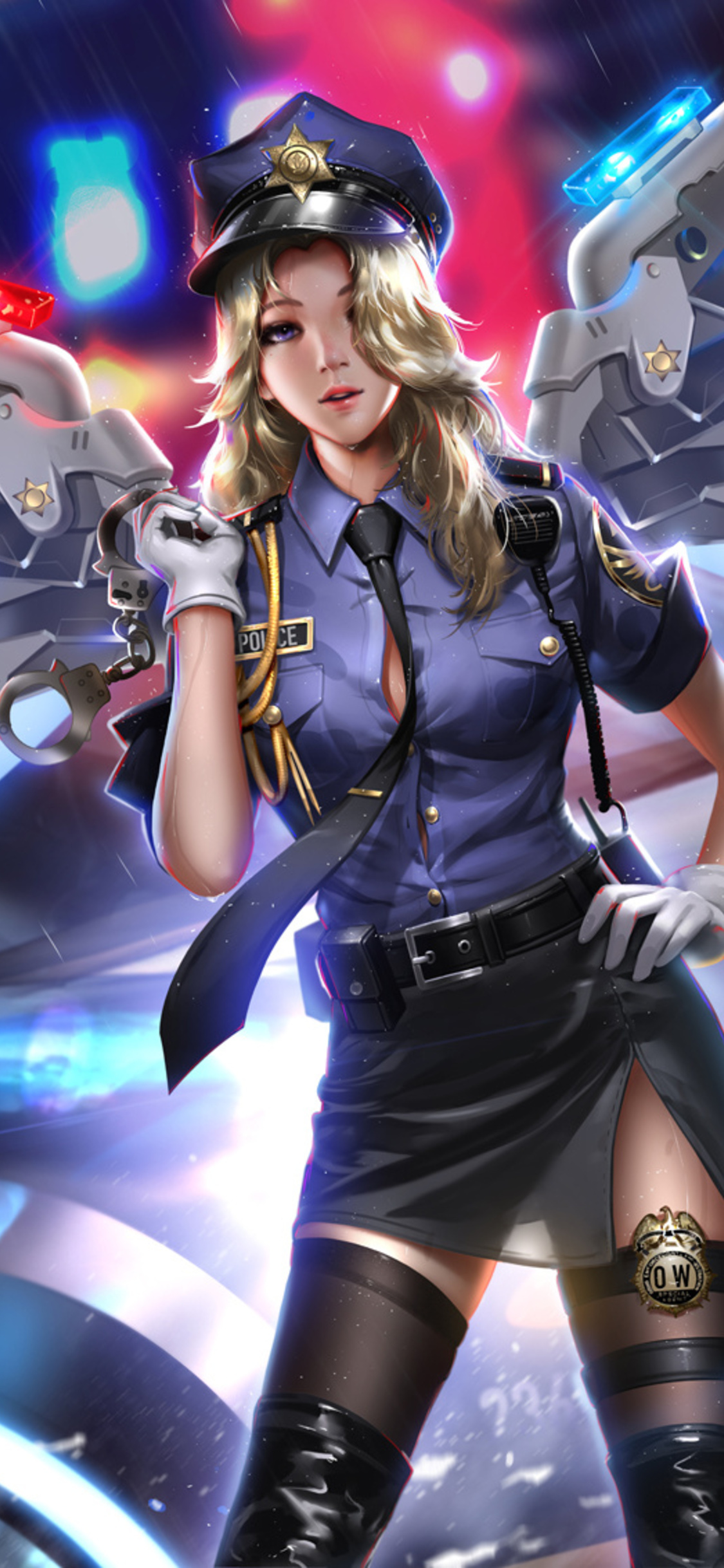 Police Girl Mercy Overwatch 2018 HD iPhone XS, iPhone iPhone X HD 4k Wallpaper, Image, Background, Photo and Picture
