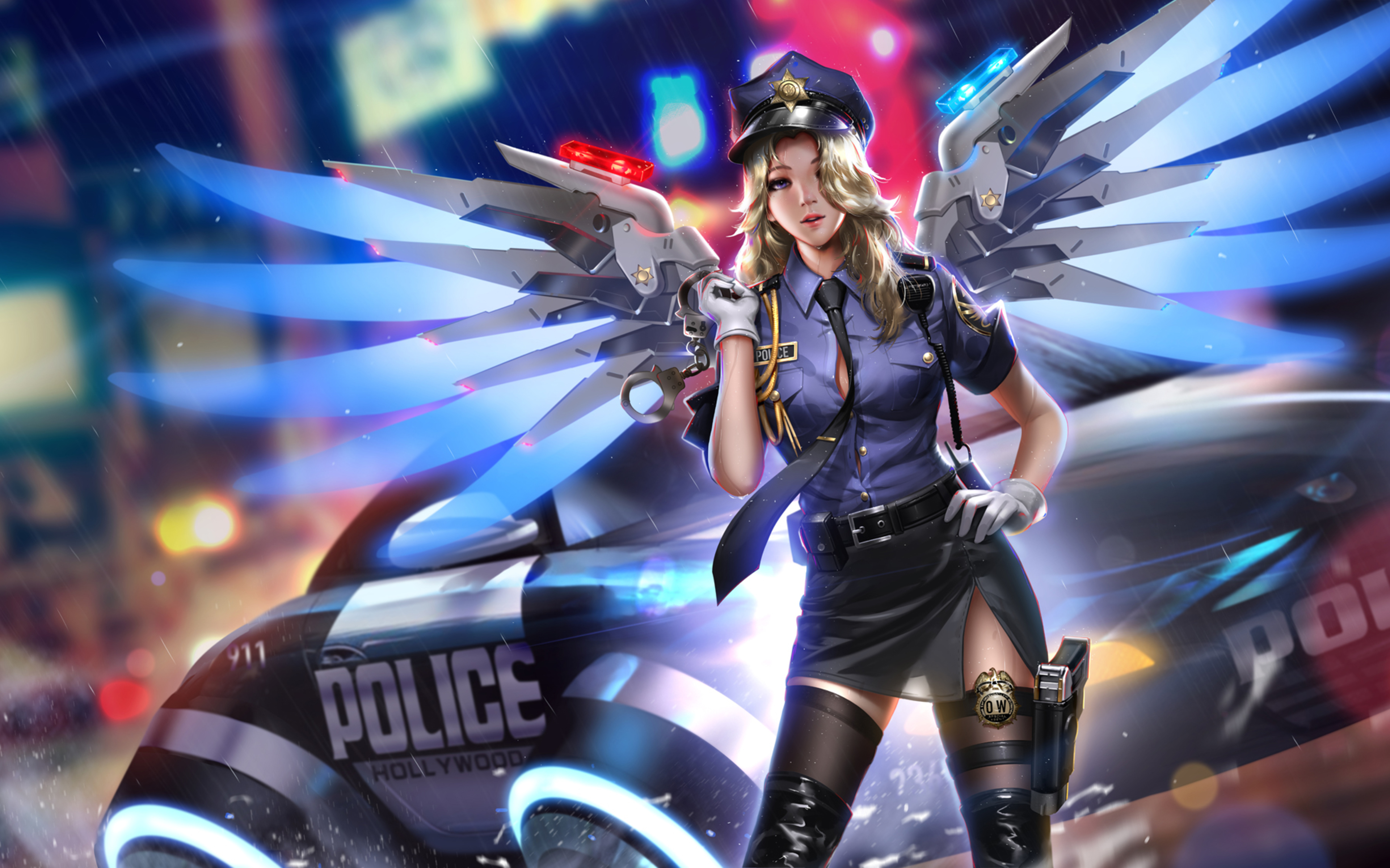 Police Girl Mercy Overwatch 2018 HD 4k HD 4k Wallpaper, Image, Background, Photo and Picture