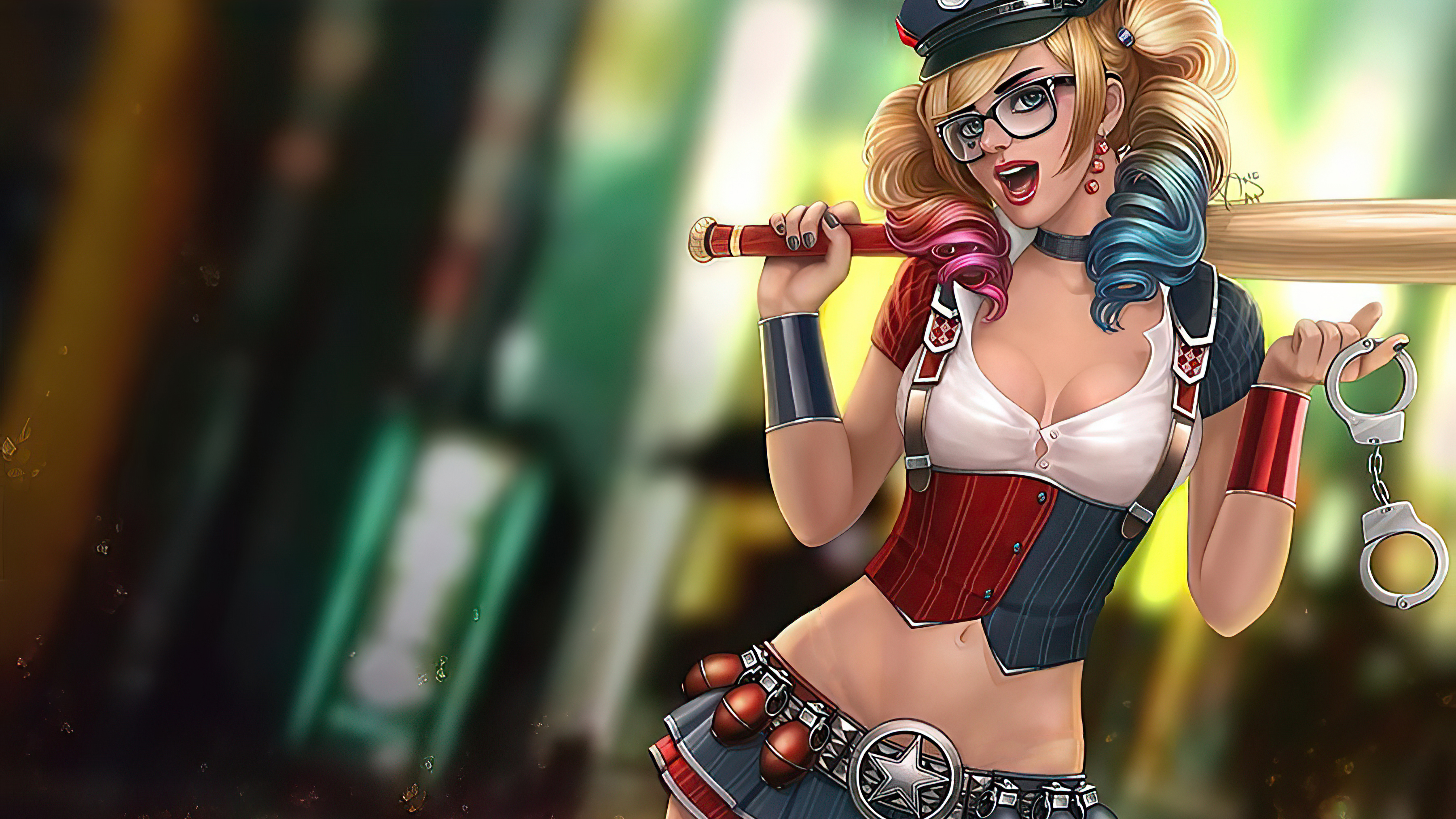 Harley Quinn Police Girl, HD Superheroes, 4k Wallpaper, Image, Background, Photo and Picture