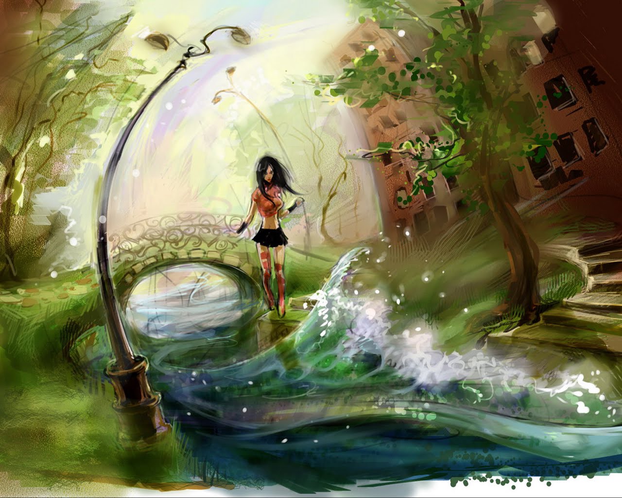 Download Free HD Wallpaper and Photo: Beautiful Women Artistic Paintings Desktop Background