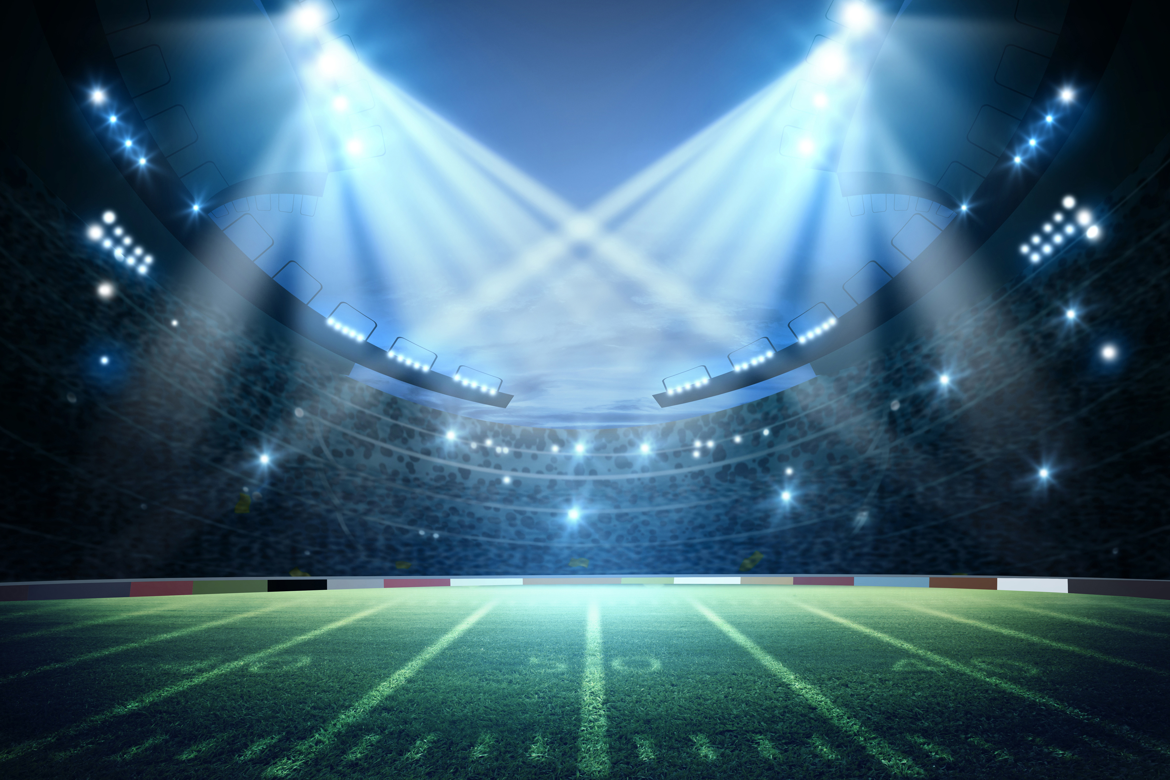 Image Rays of light sports Stadium Lawn 3750x2500
