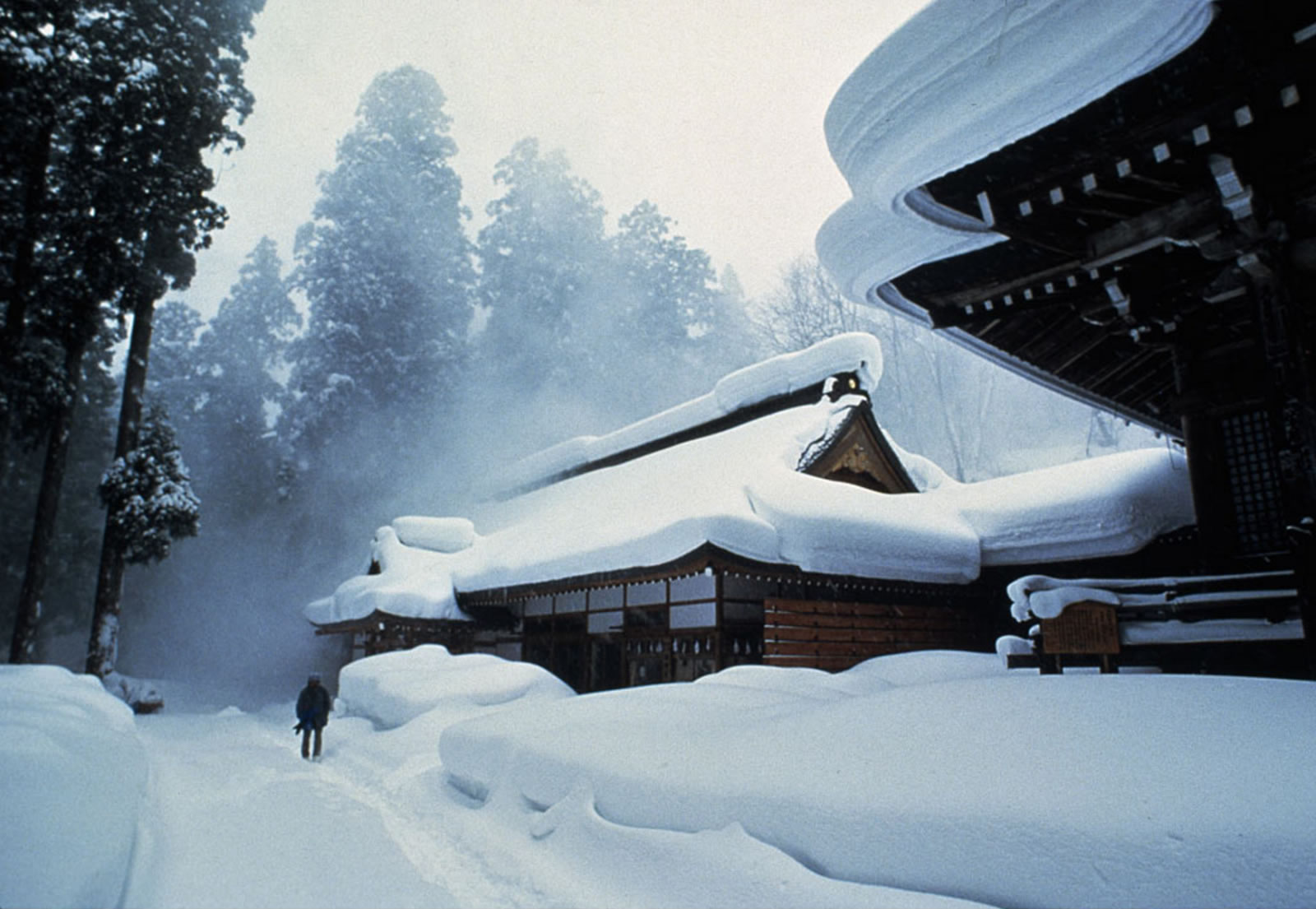 Snowy Shrine Hakuba Japan 1984