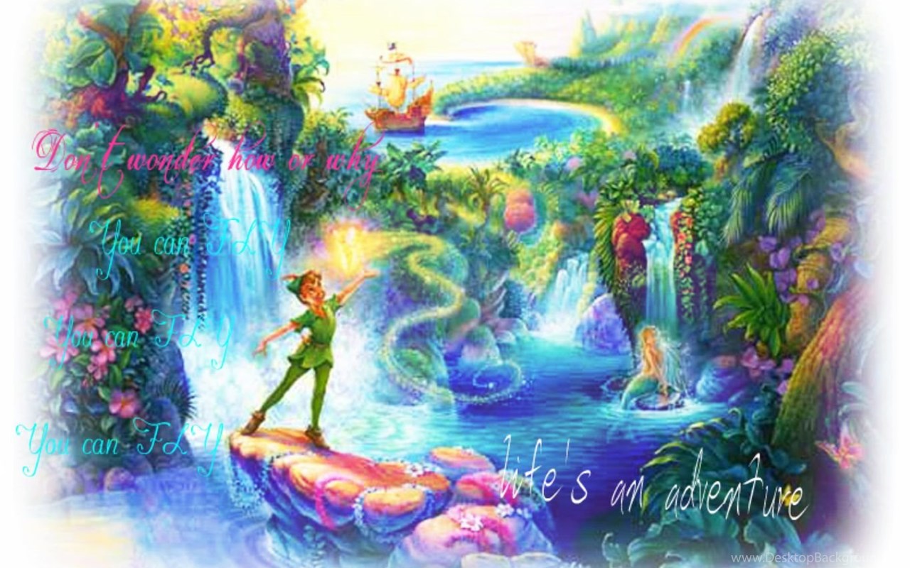 Peter Pan Disney Cartoon Full HD Wallpaper For iPad Hook Princess Tiger Lily HD Wallpaper