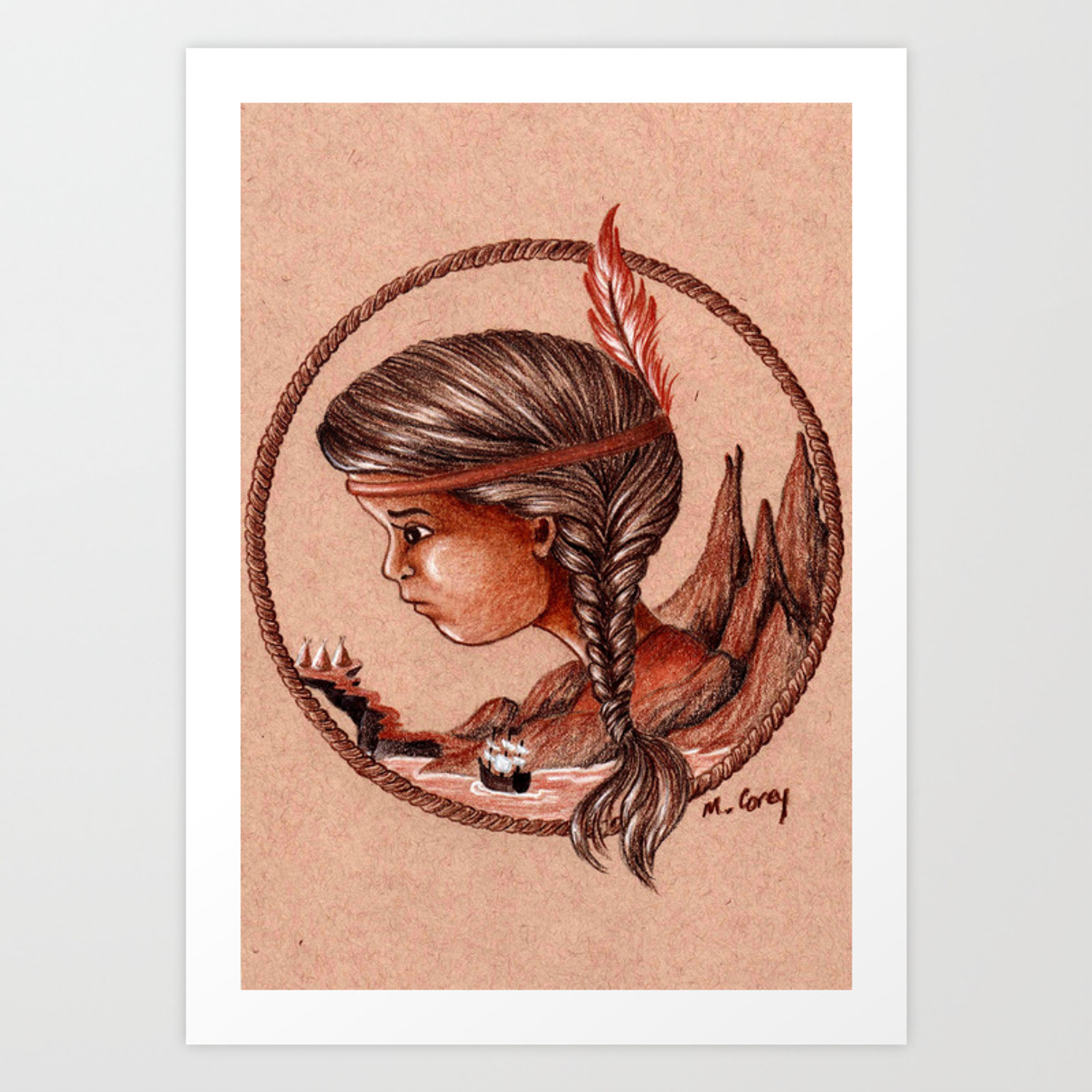 Losing Neverland. Tiger Lily from Peter Pan Art Print