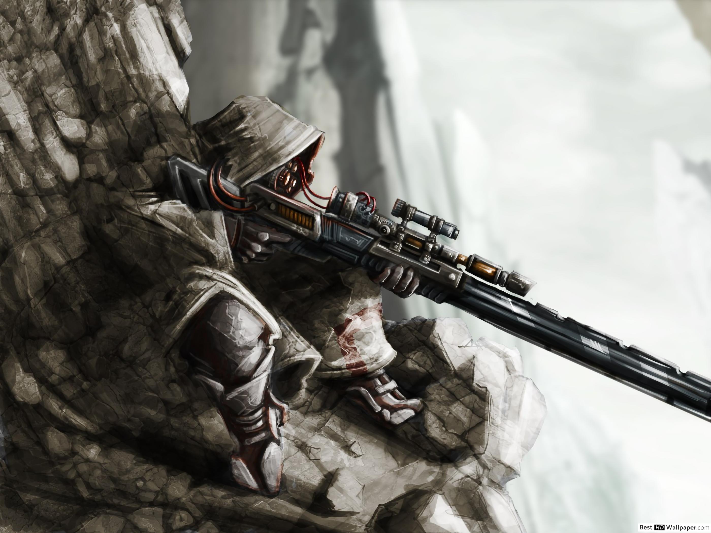 Soldier Sniper Rifle HD wallpaper download