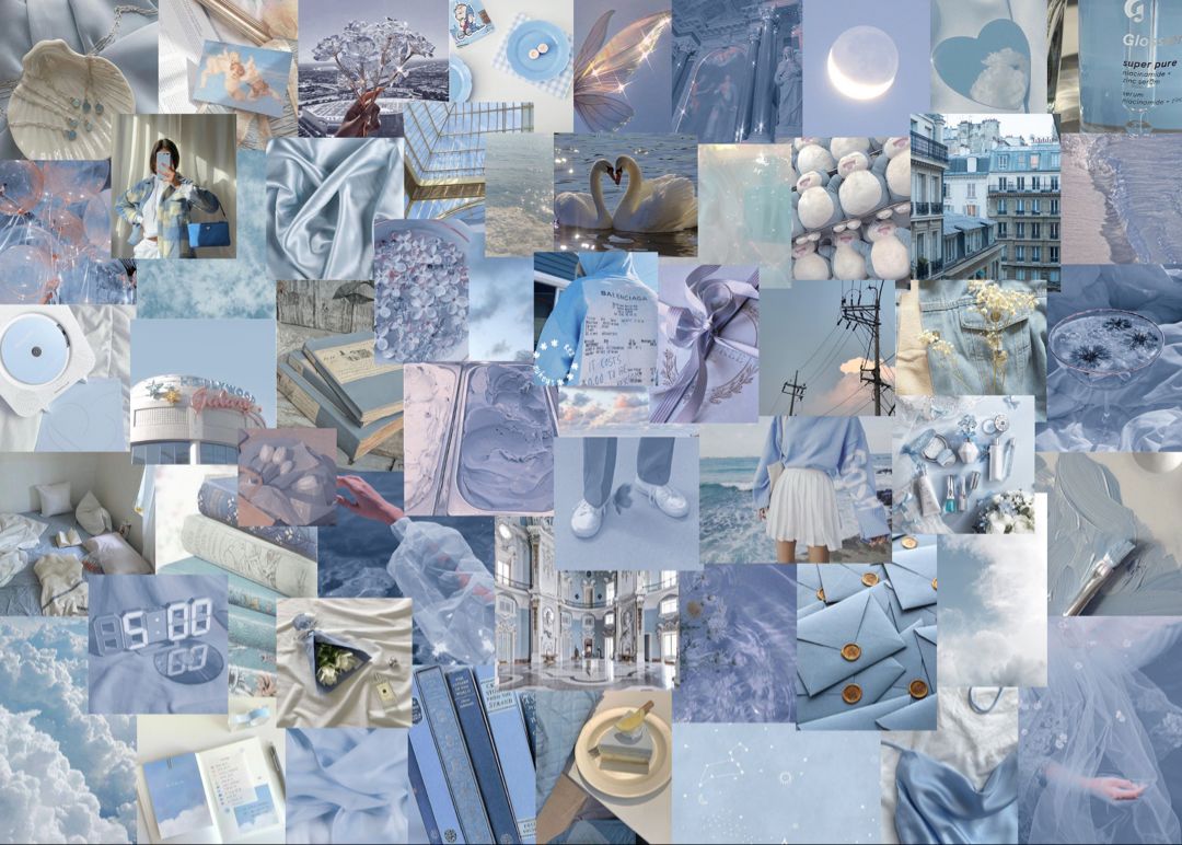 Custom Aesthetic Collage Wallpaper Custom Aesthetic Collage. Etsy. Baby blue aesthetic, Macbook wallpaper, Destop wallpaper