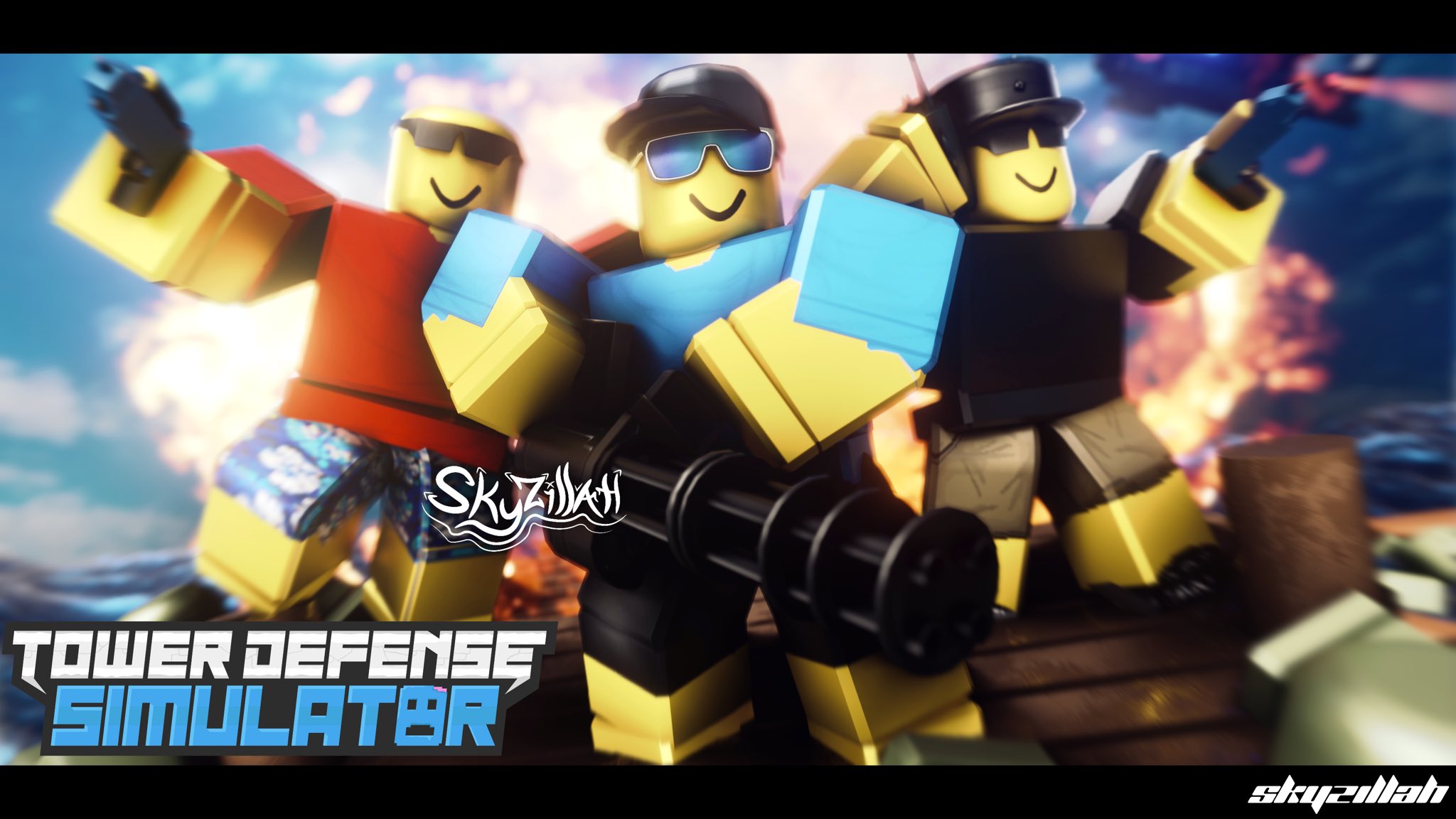 skyzillah #FlyHighKumo's my summer contest submission for game, tower defense simulator! 【SUMMER2020B】 the 4k quality variant is right here: #RobloxDev #RobloxGFX