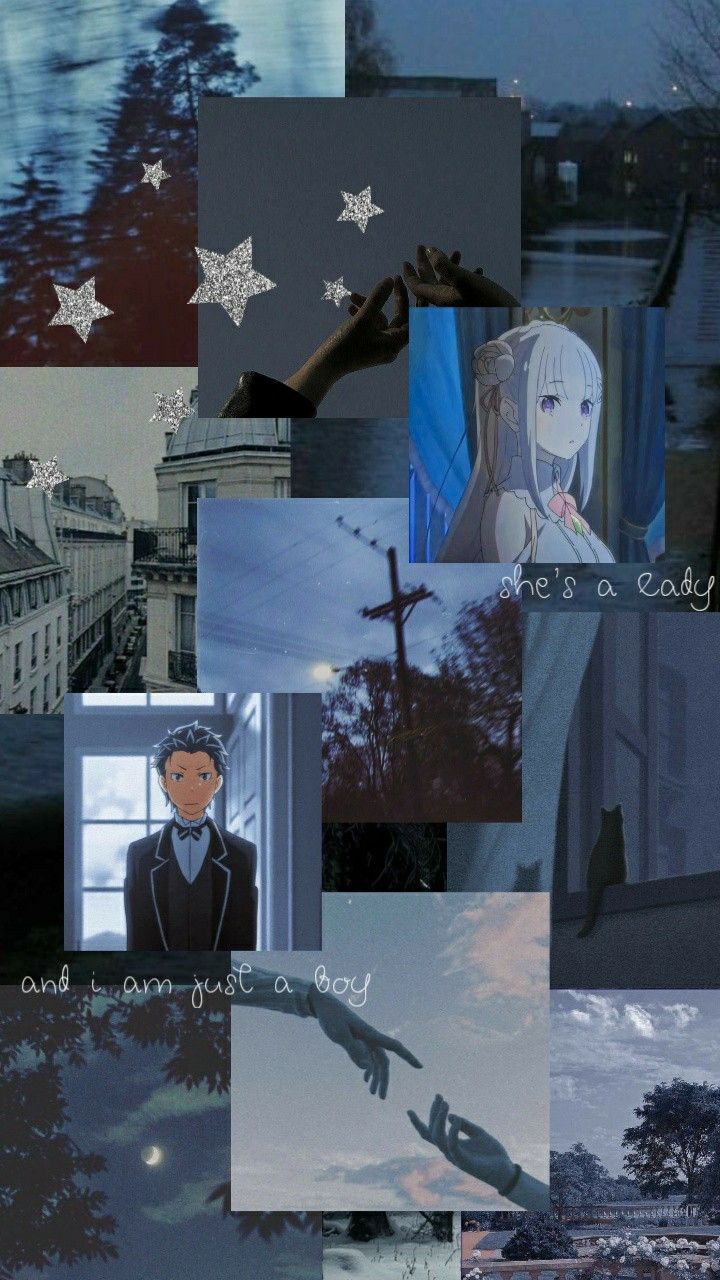 subaru and emilia wallpaper by:. Anime wallpaper, Aesthetic anime, Ram wallpaper