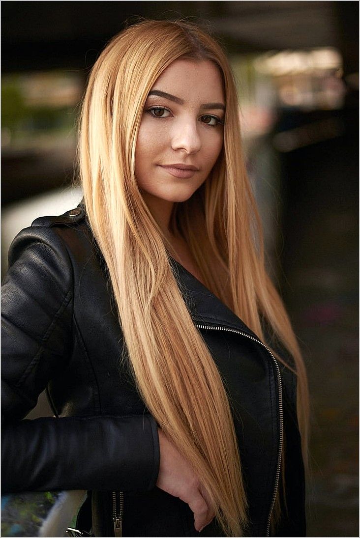Brown Leather Wallpaper 4k. Long hair styles, Blonde, White tank top women