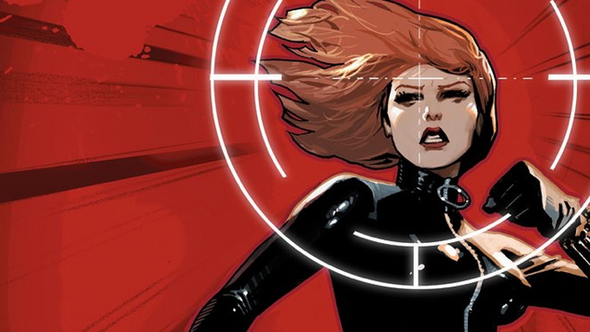 Black Widow, Comics, Redhead, Red Background, Superheroines Wallpaper HD / Desktop and Mobile Background