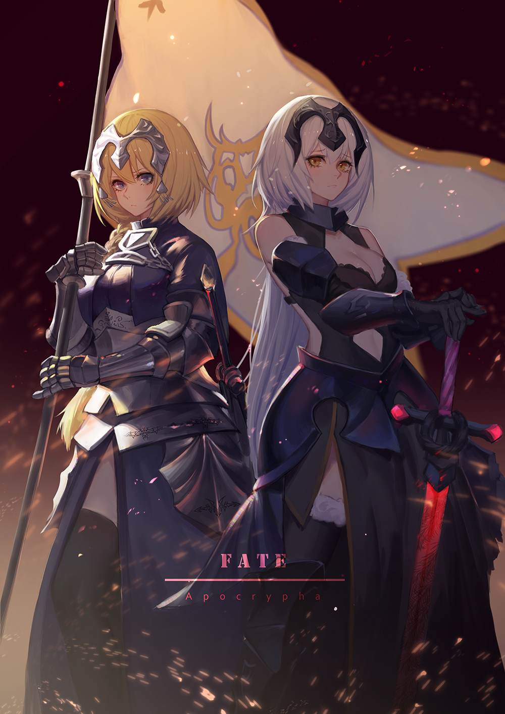 Wallpaper, Fate Series, Fate Apocrypha, Fate Grand Order, anime girls, Ruler Fate Apocrypha, Jeanne d arc alter 1000x1414