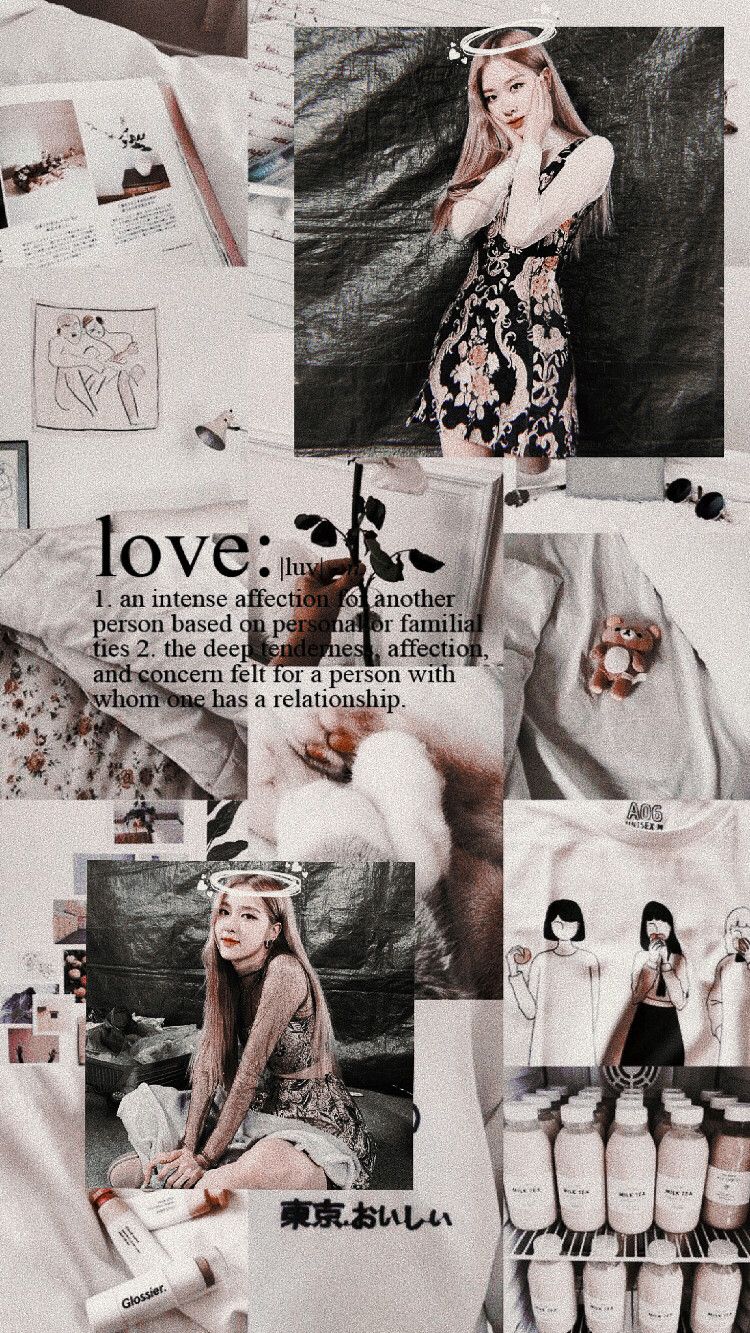 blackpink #rosé #lisa #ot4 #bts #blackbangtan #jirosé #wallpaper #aesthetic. Gambar, Gadis lucu, Kolase