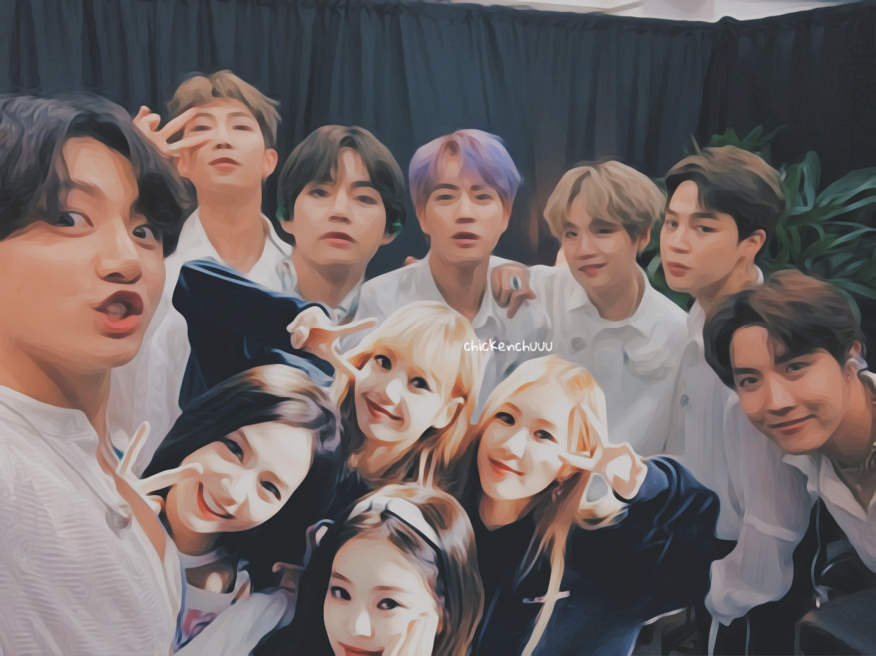 bts blackpink blackbangtan Image by namjen. vsoo