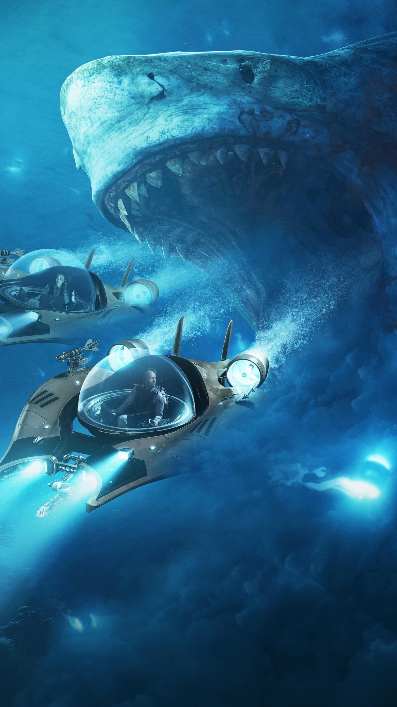 The Meg Phone Wallpaper. Moviemania. Shark art, Megalodon shark, Mega shark