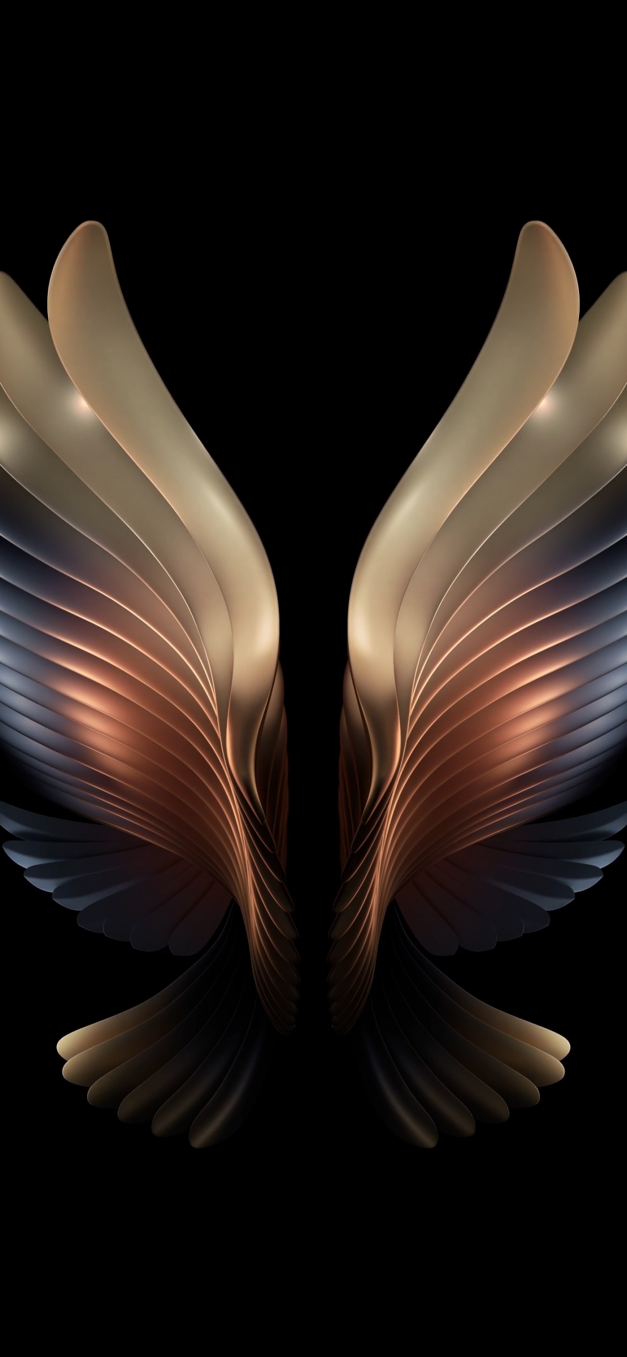 Samsung Galaxy W21 Wallpaper 4K, Samsung Galaxy Fold, AMOLED, Angel wings, Abstract