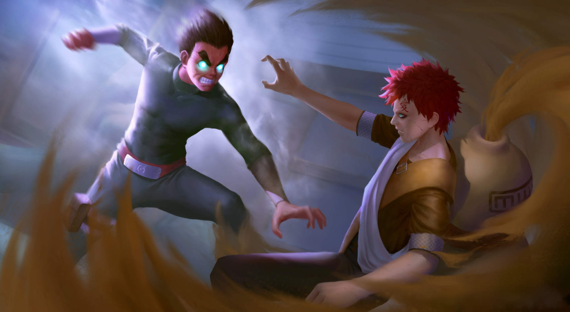 Gaara vs Rock Lee live wallpaper [DOWNLOAD FREE]