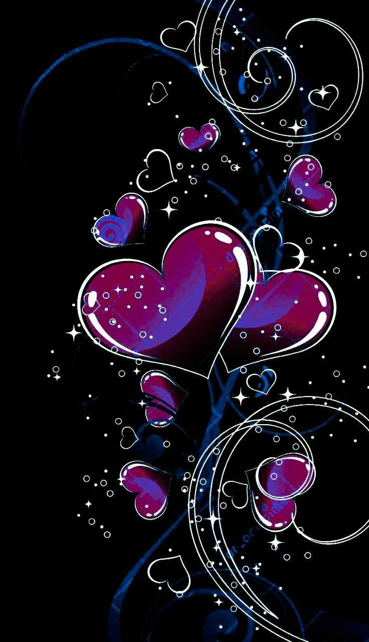 Download Black And Purple Aesthetic Textured Heart Wallpaper  Wallpapers com
