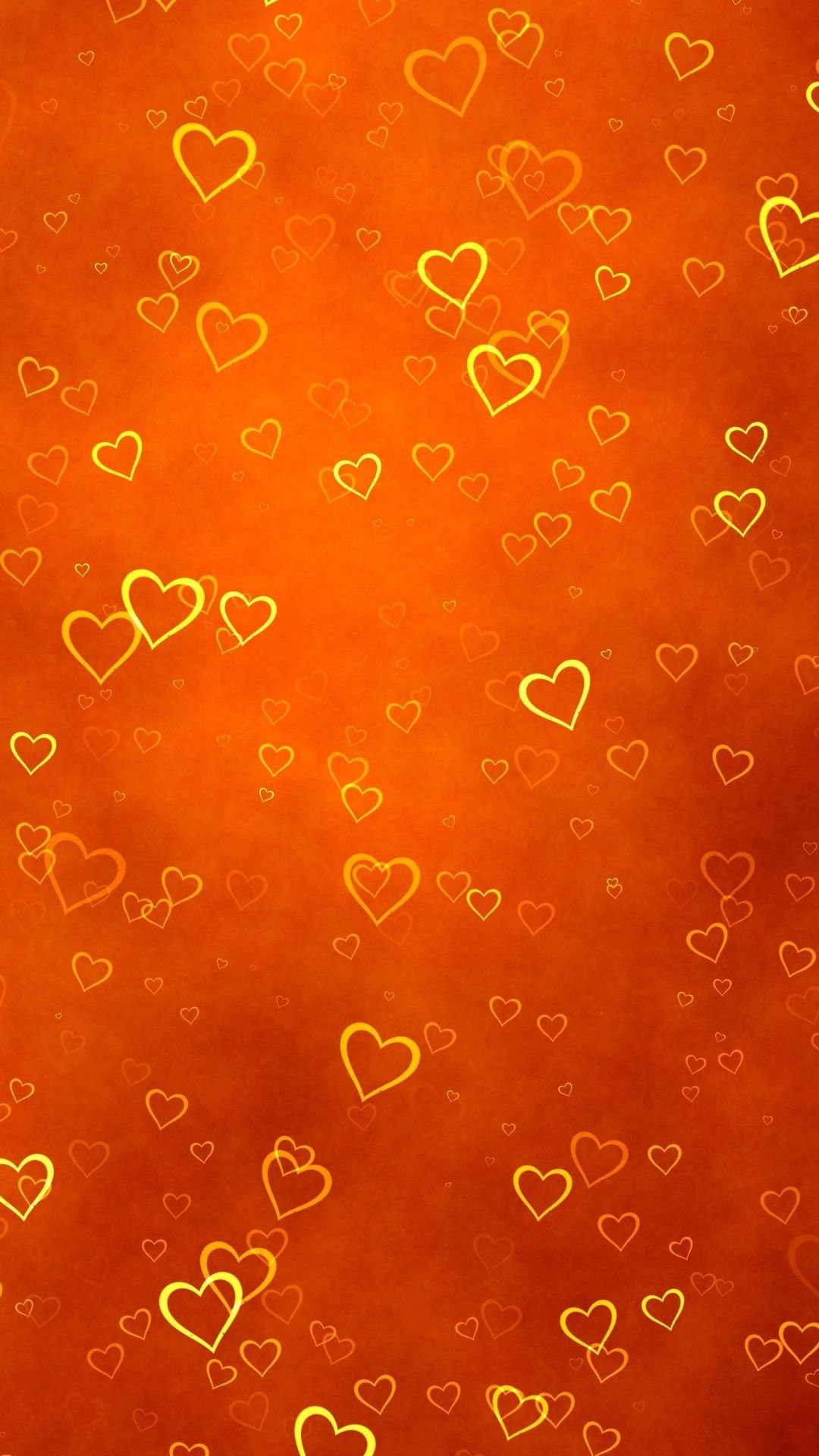 Orange Heart iPhone Wallpaper Free Orange Heart iPhone Background