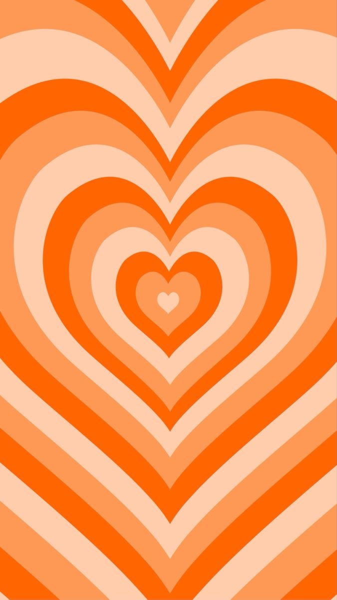 Orange Heart Aesthetic Wallpapers - Wallpaper Cave