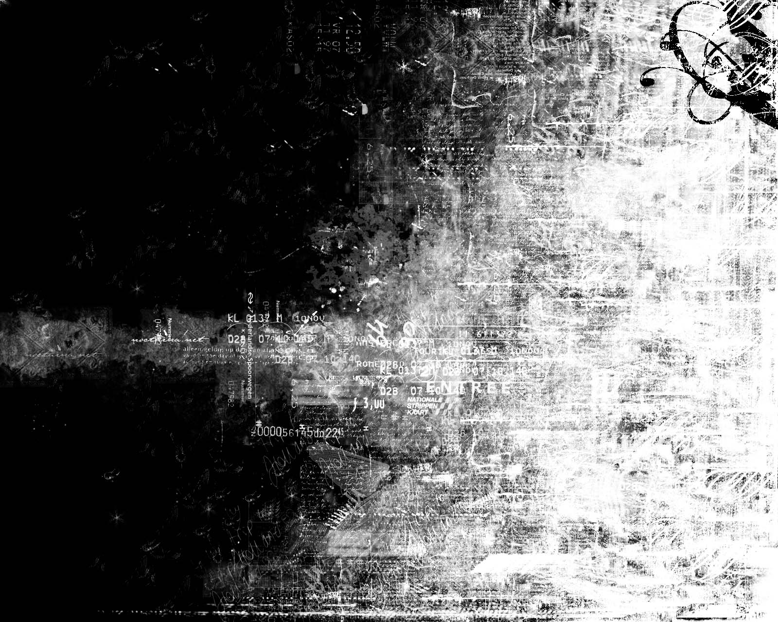 Dark Grunge Widescreen Wallpaper And White Fade