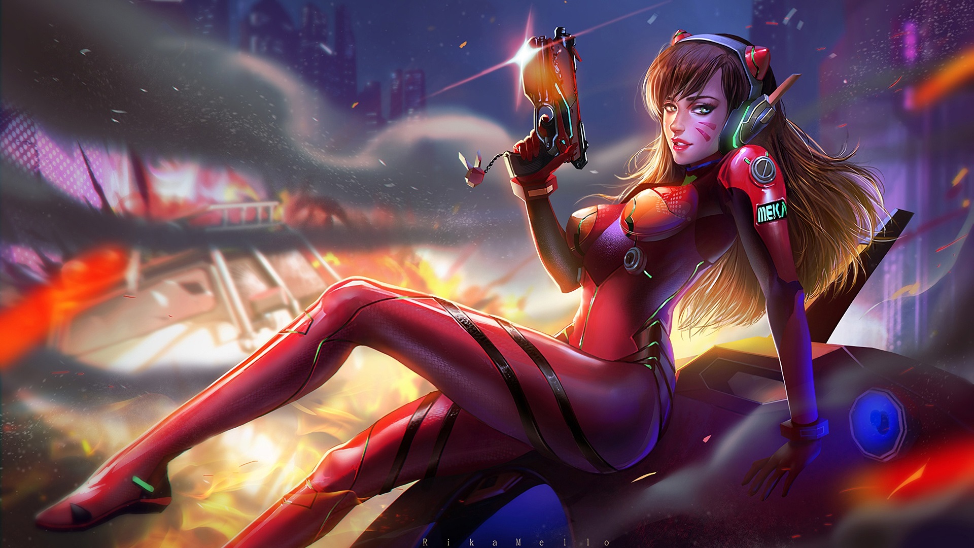 Wallpaper Overwatch, beautiful girl, Blizzard Entertainment 1920x1080 Full HD 2K Picture, Image