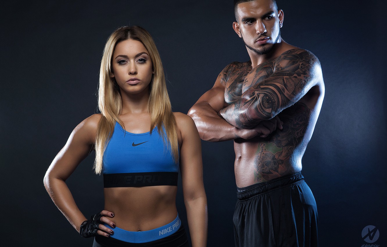 Wallpaper body, guy, tattoo, athlete, Mia Fitness, Stephanie Rao image for desktop, section спорт