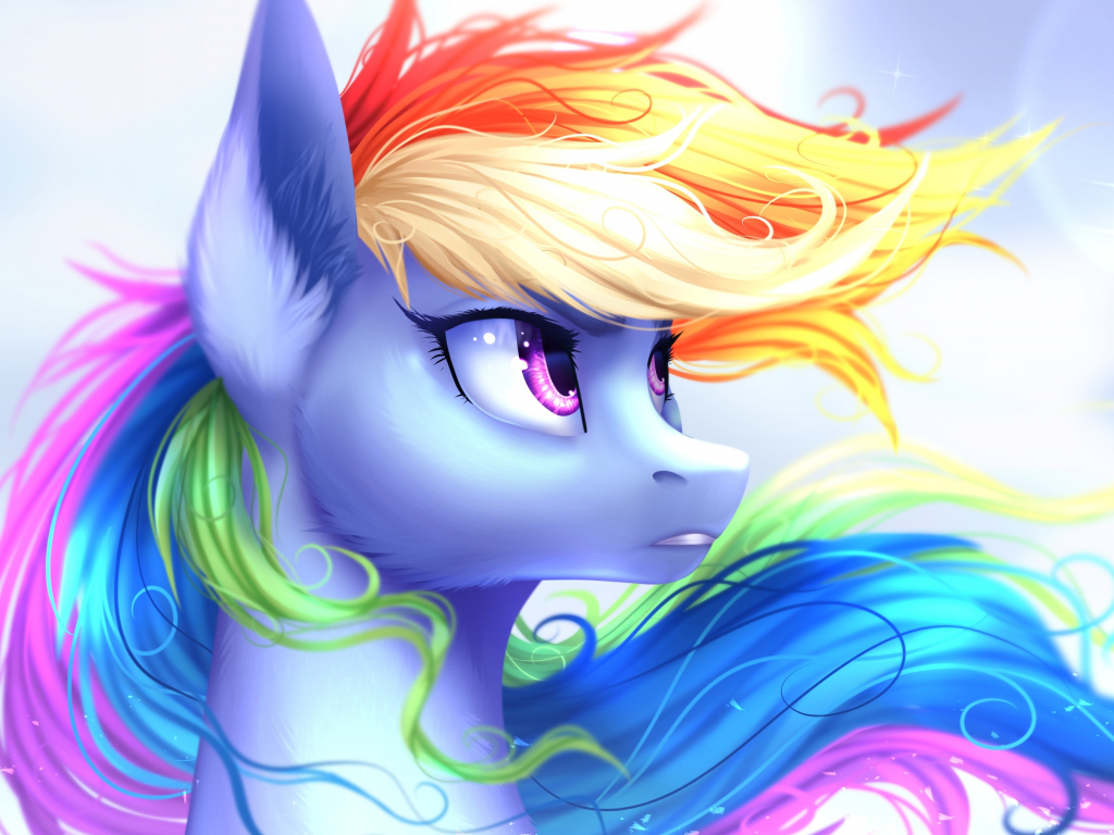 Desktop wallpaper horse, my little pony, rainbow dash, colorful, art, HD image, picture, background, 406a58
