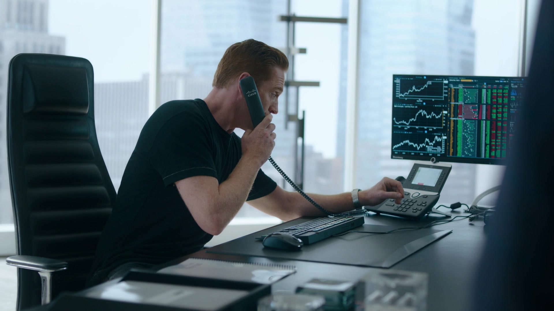 Cisco Telephone Used By Damian Lewis (Bobby Axelrod) In Billions Season 4 Episode 2 “Arousal ” (2019)