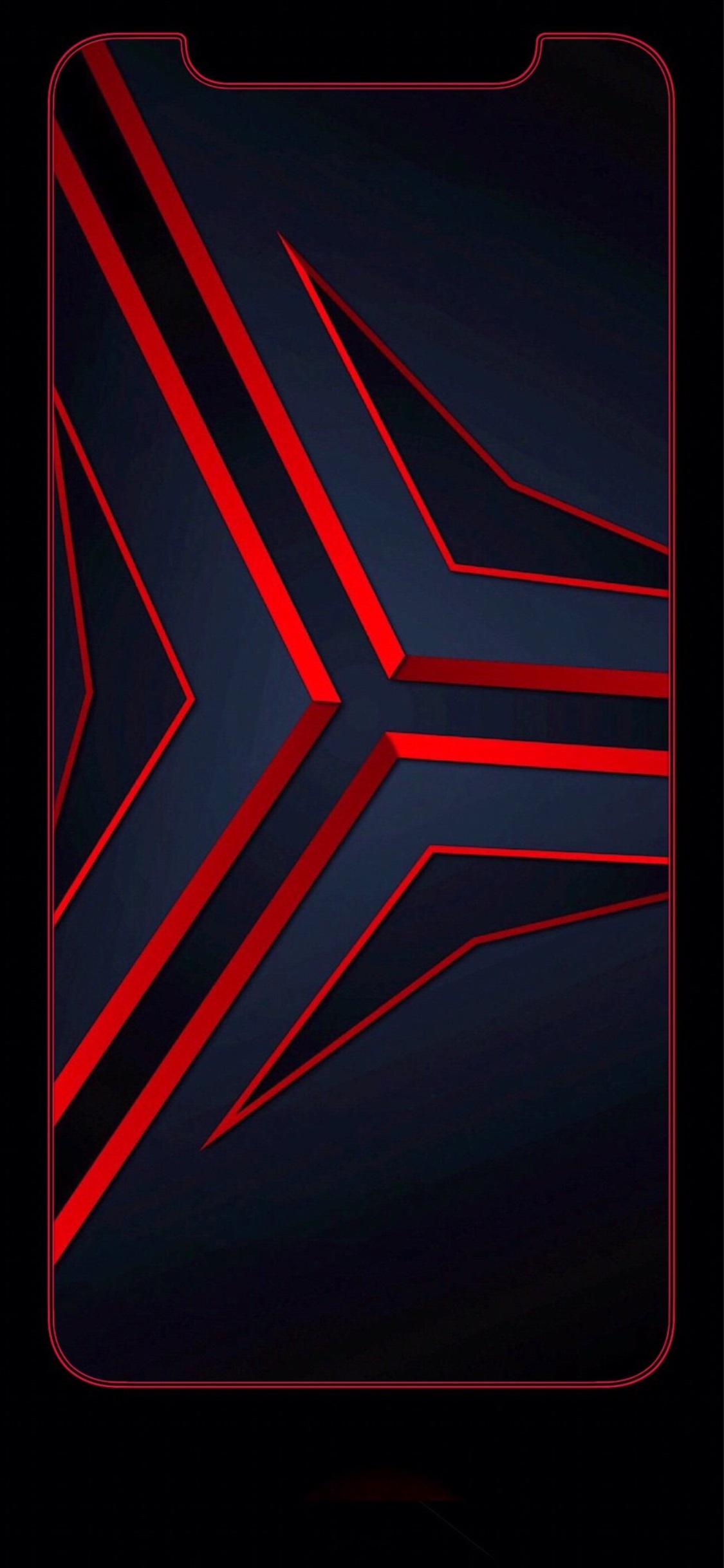 Red Outline Wallpaper iPhone X
