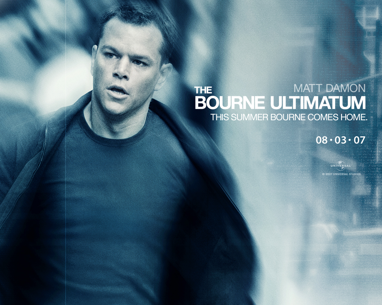 Matt Damon (Jason Bourne) in 2007 The Bourne Ultimatum Wallpaper Wallpaper 20755