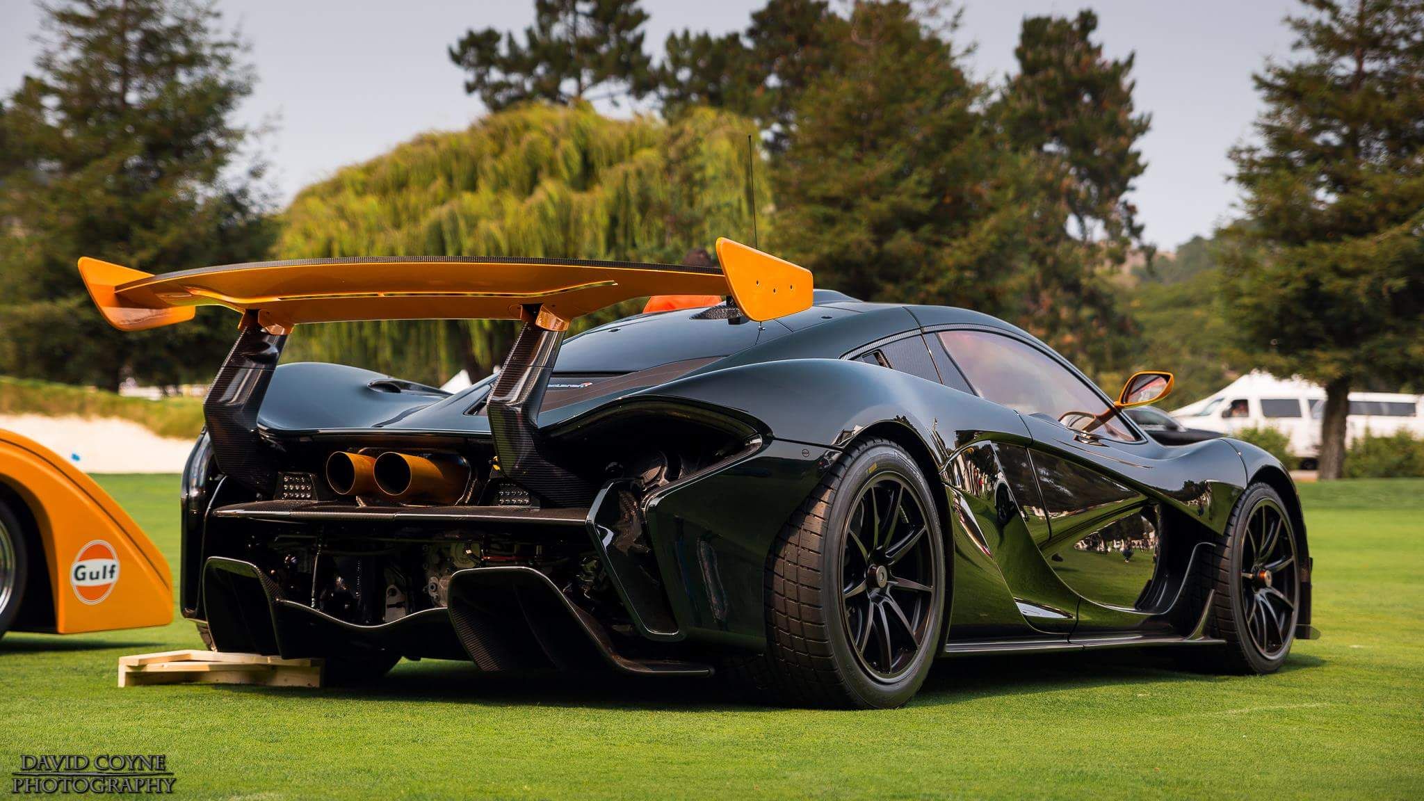Rear of the McLaren P1 GTR [2048x1152]. wallpaper/ background for iPad mini/ air/ 2 / pro/ laptop. New luxury cars, Automotive photography, Mclaren p1