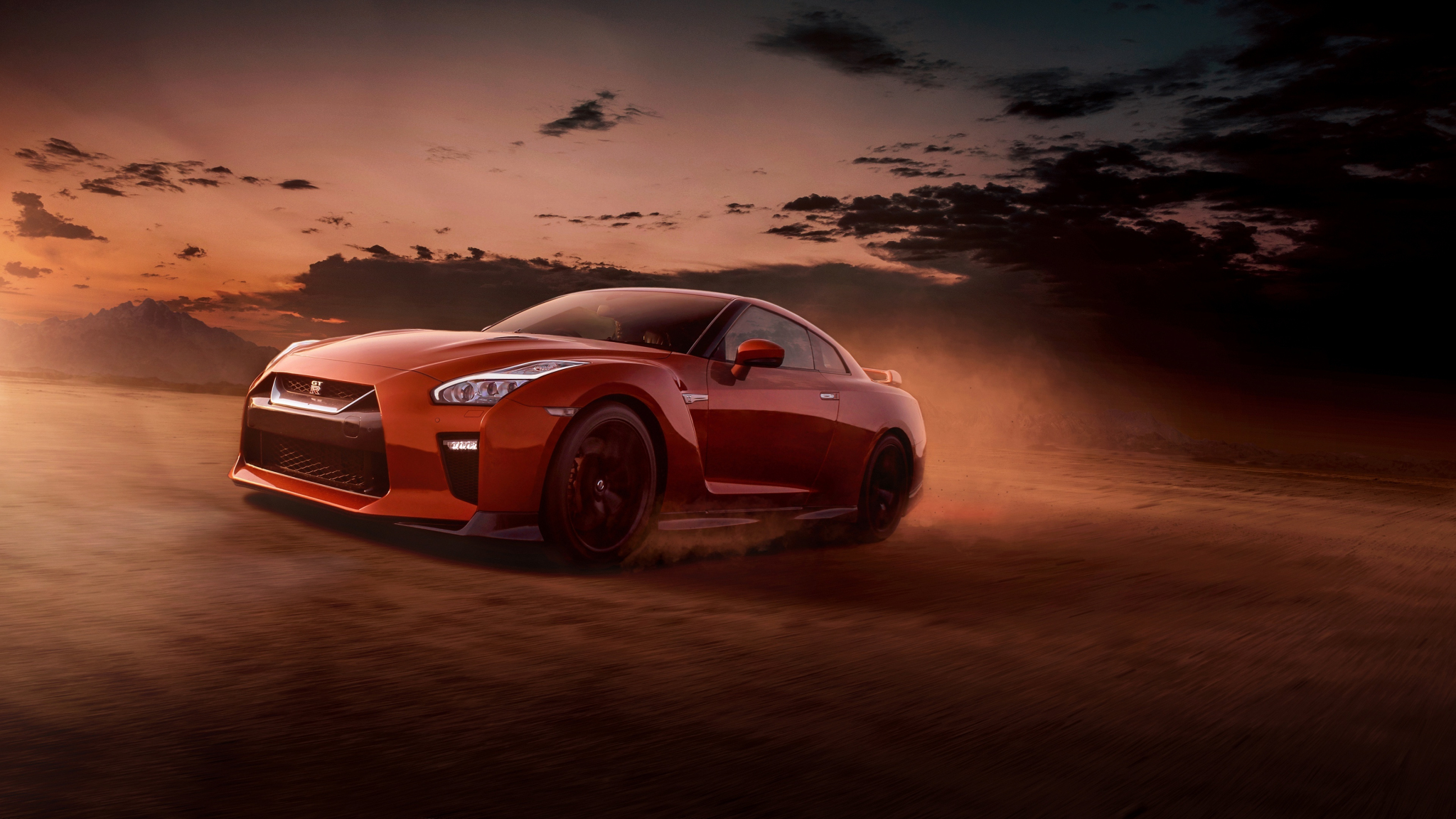 Download 2048x1152 Wallpaper Sports Car, Nissan Gt R, Orange, Dual Wide, Widescreen, 2048x1152 HD Image, Background, 20335