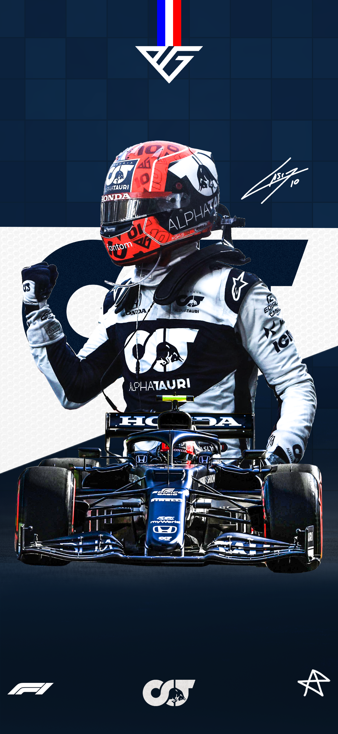 Pierre Gasly 2021 Azerbaigian Grand Prix Wallpaper. Congratulations Pierre for the podium!: formula1
