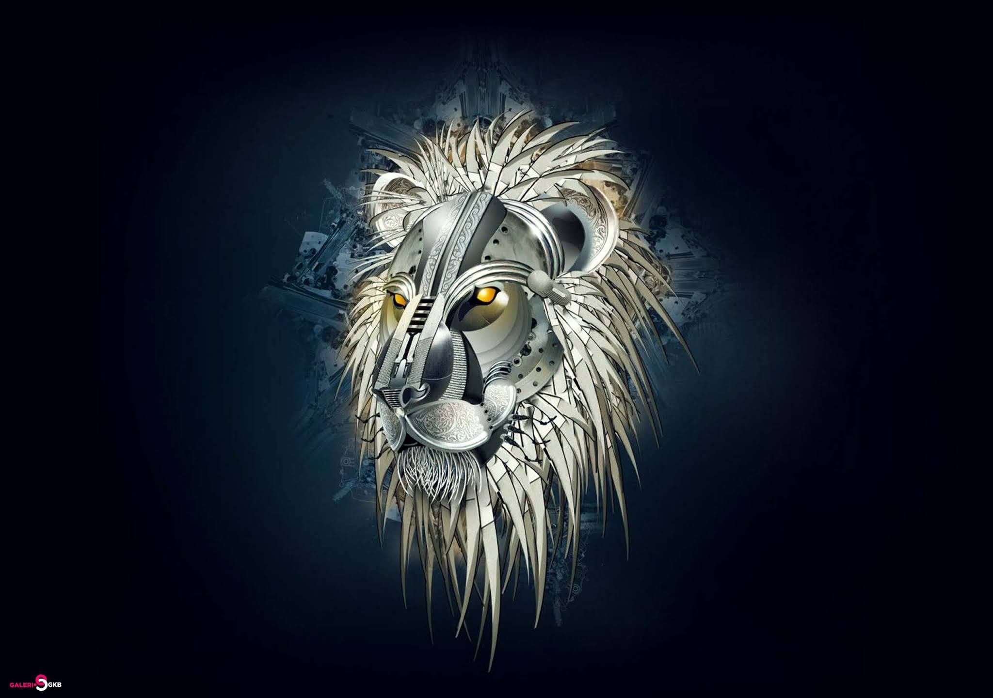 Grapich Lion Wallpaper HD, Lion Art Colorfull Wallpaper For Desktop PC
