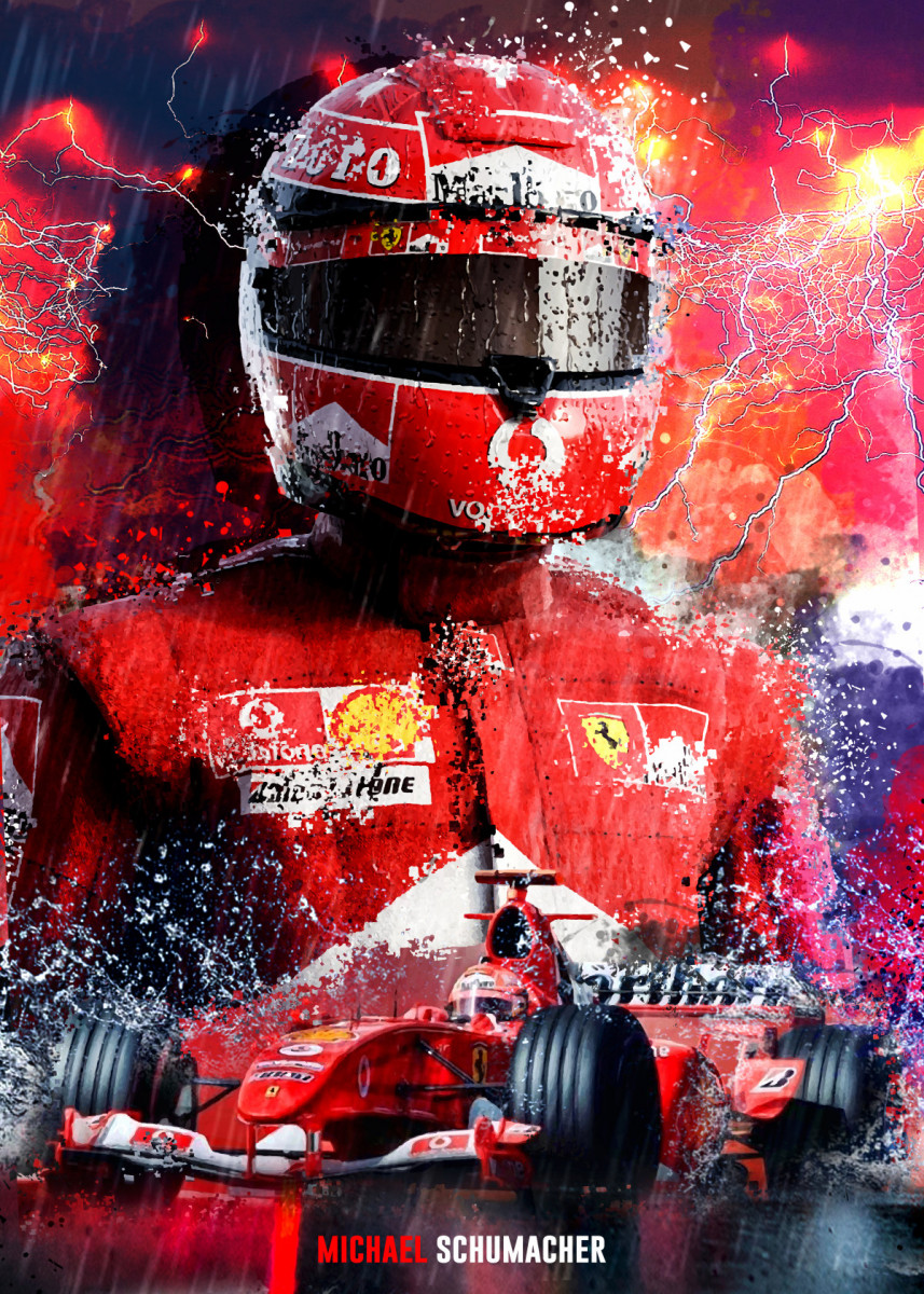 Michael Schumacher F1' Poster by Micho Abstract. Displate. Michael schumacher, F1 art, Motorsport art