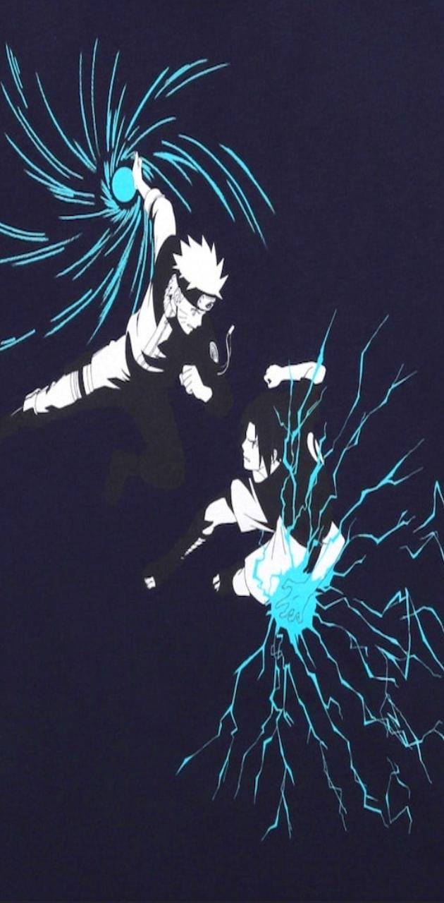 chidori vs rasengan wallpaper hd