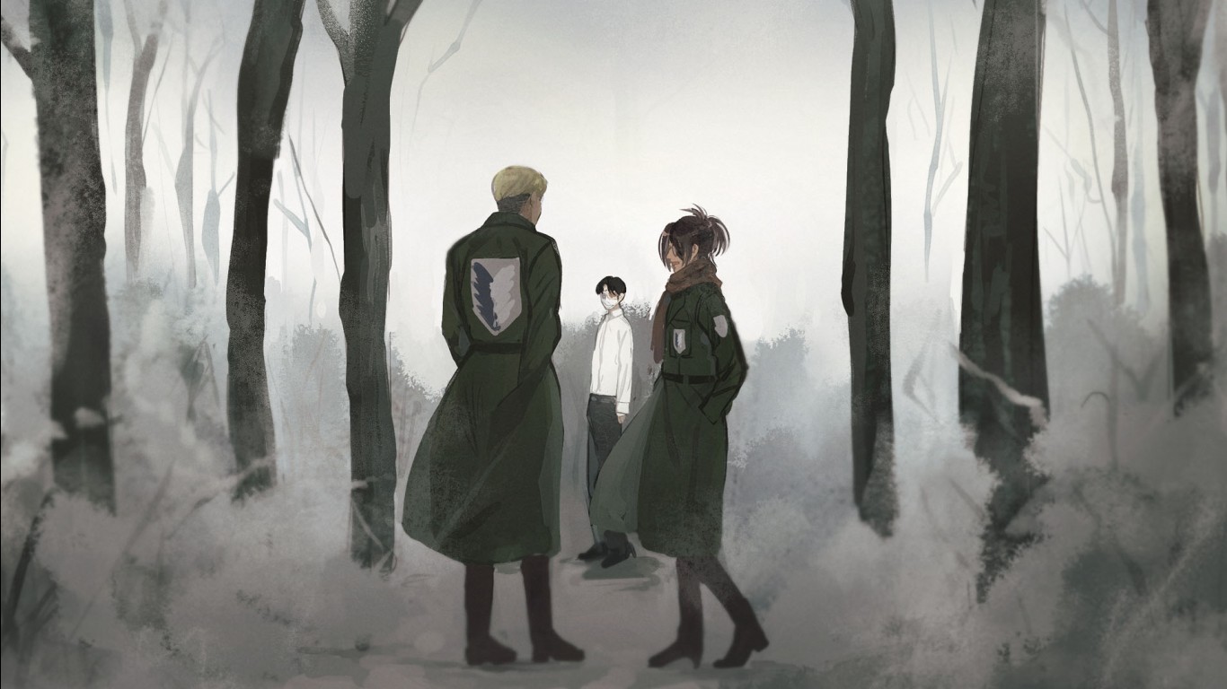 Attack on Titan Levi Ackerman Erwin Smith Hange Zoe HD Levi Ackerman Wallpaper