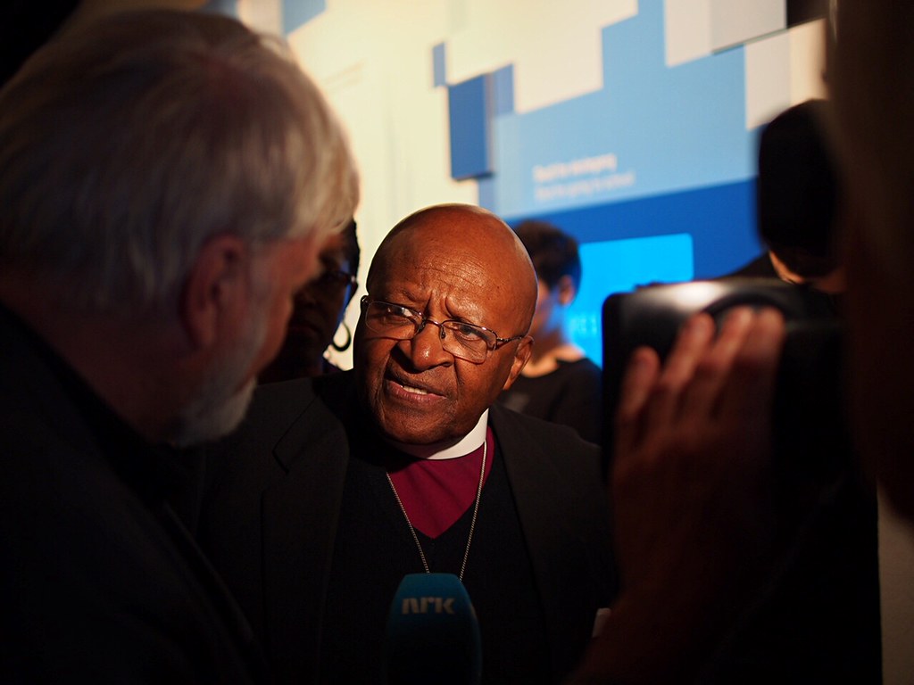 The Archbishop Desmond Tutu at the Nobel Peace Center, Osl