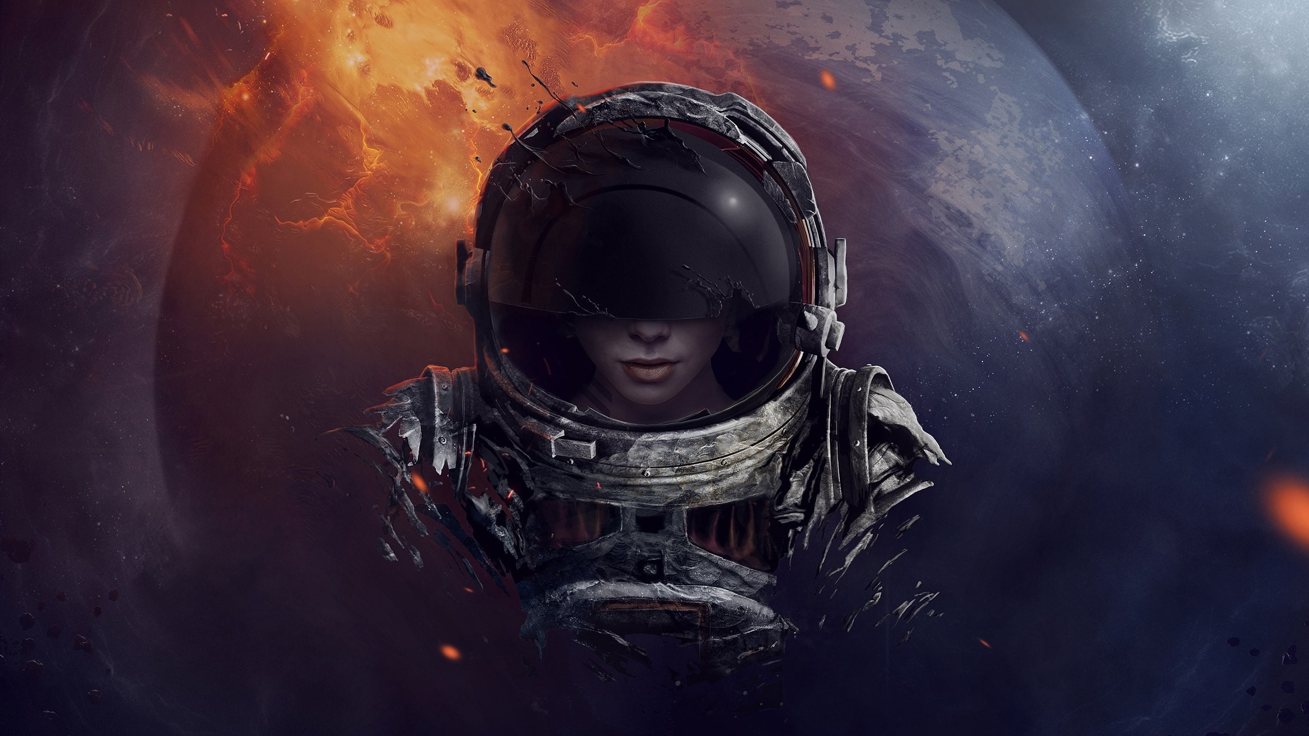 Desktop Astronaut Space Wallpaper