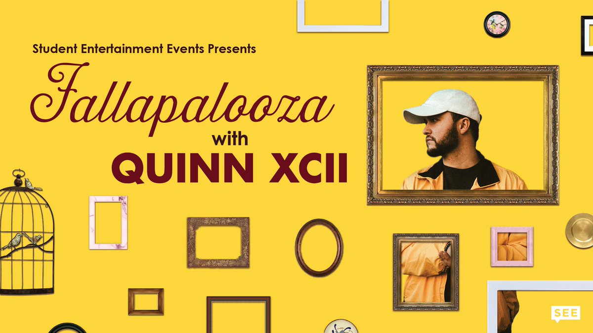 Student Entertainment Events with Quinn XCII is this Friday! Tickets are still available online at or at the Stamp Ticket Office. Only the first 1000 people