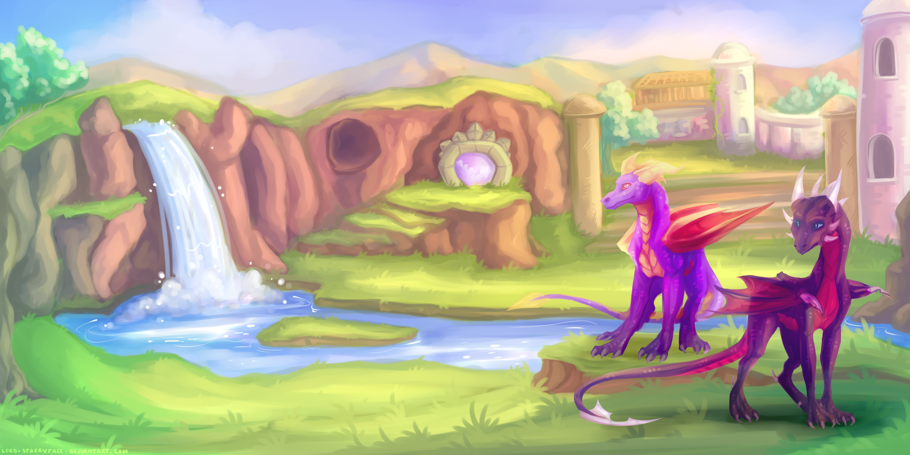 Spyro and Cynder HD Wallpaper