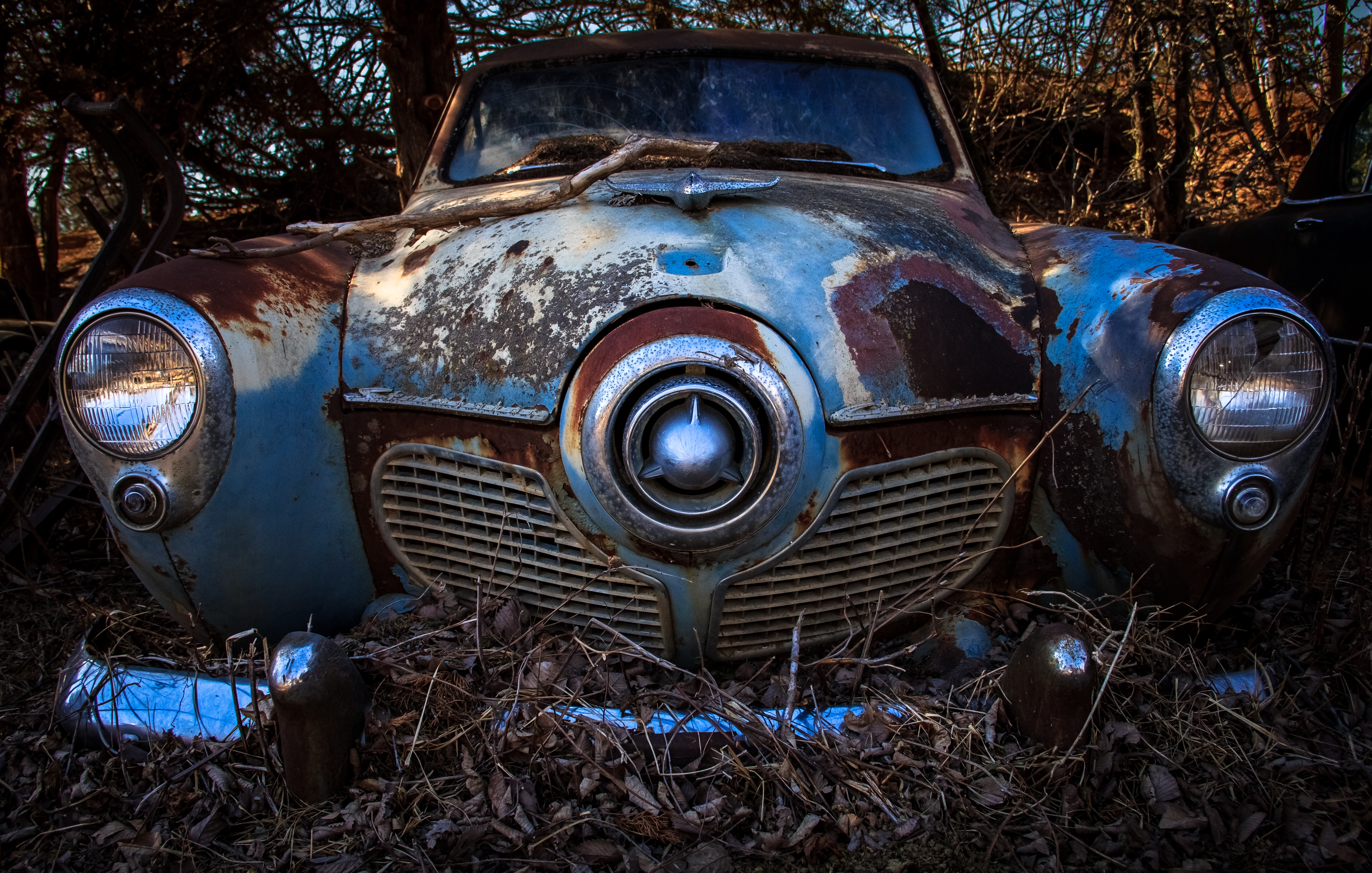 Wallpaper, abandoned, car, rural, decay, rusty, missouri, rocket, Studebaker 5184x3299