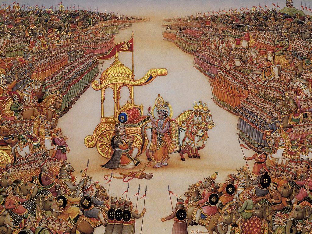 Bhagavad Gítá. Bhagavad gita, Hindu art, The mahabharata