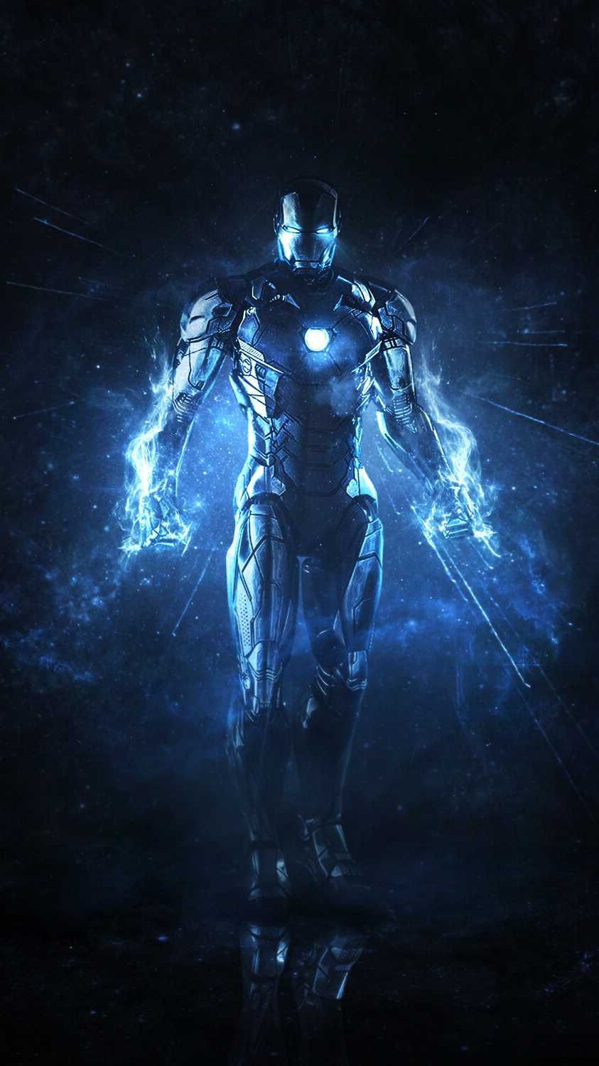 Iron Man Black Background Wallpaper