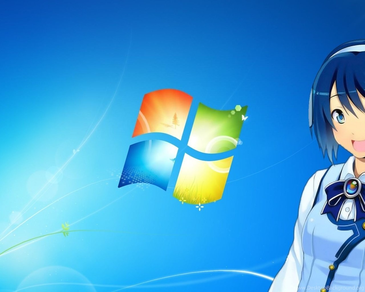 Windows Anime Girl Wallpaper Computer Wallpaper Desktop Background