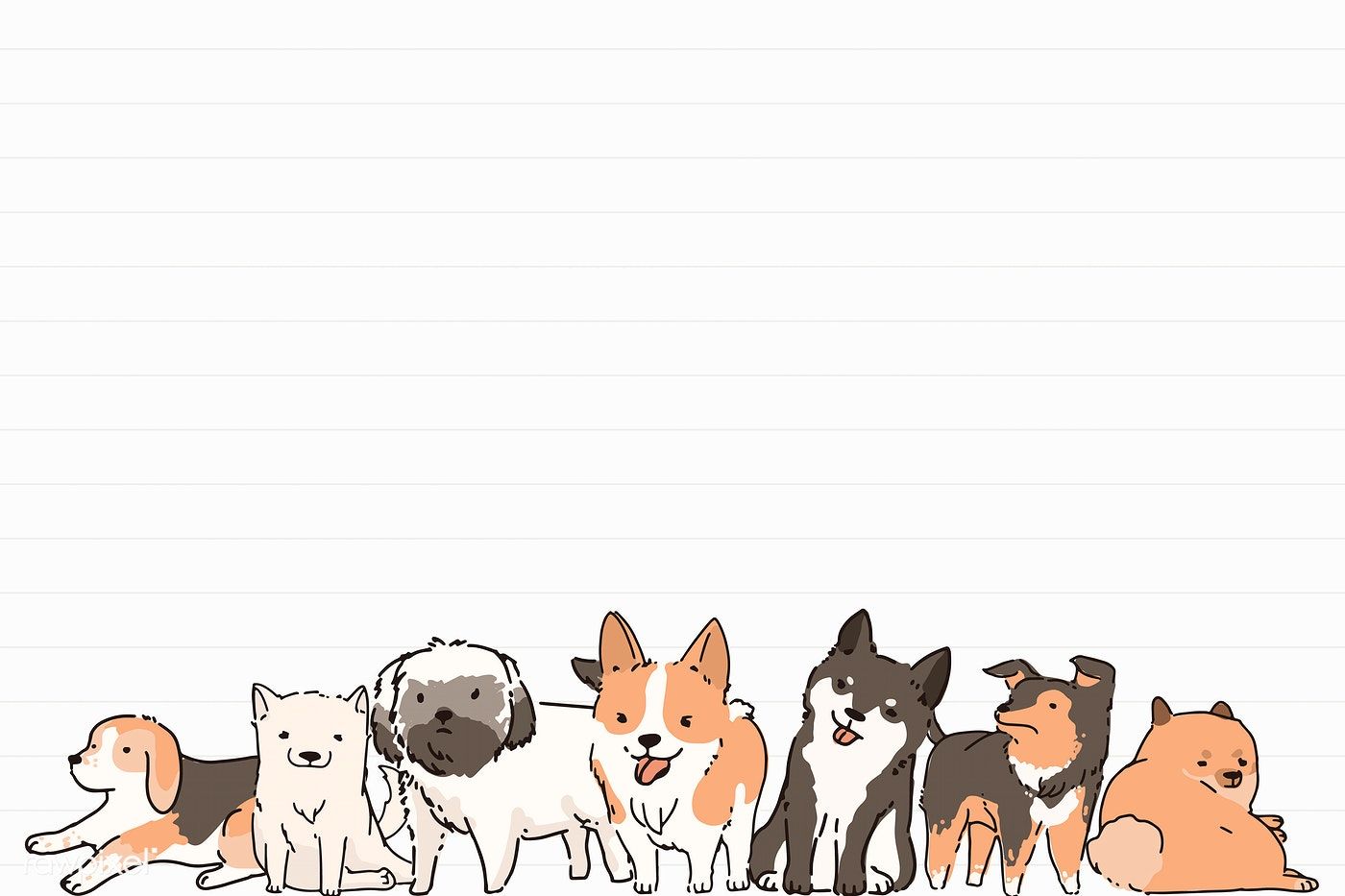 Dog lover pattern lined note paper vector / marinemynt. Cat pattern wallpaper, Dog , Animal wallpaper