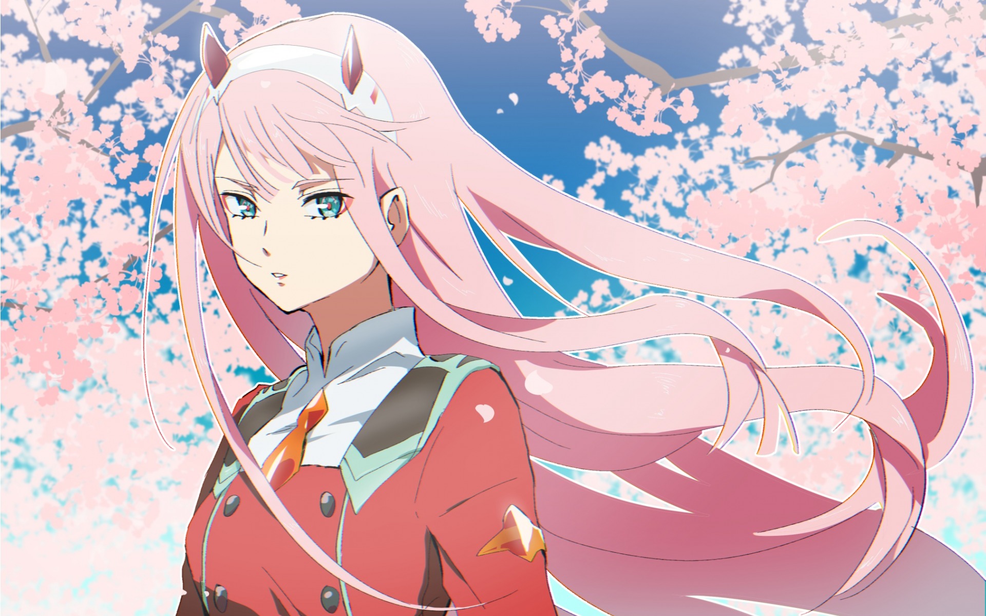 darling in the franxx zero two with background of white and pink and brown  lines 4k hd anime Wallpapers, HD Wallpapers