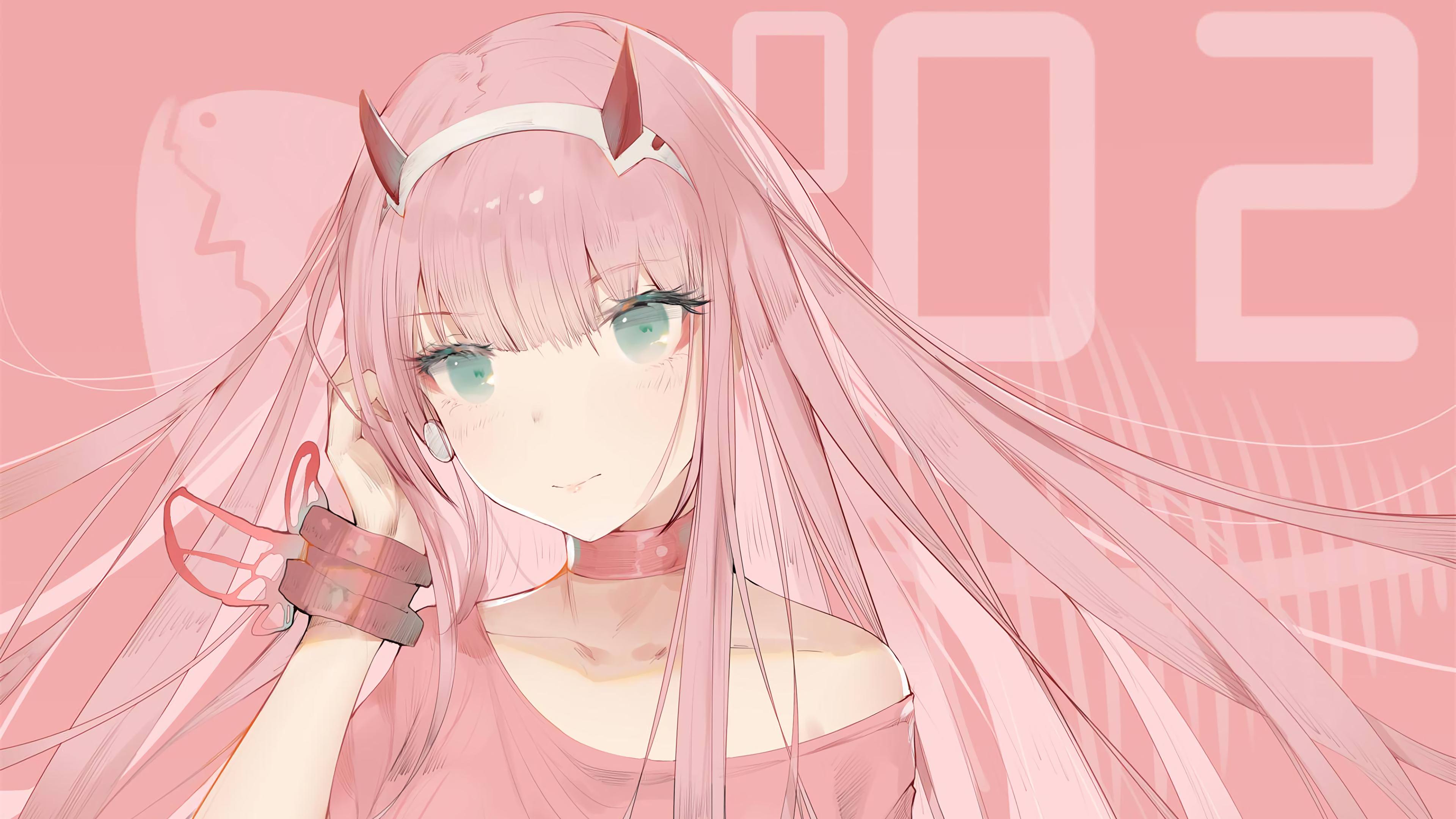 Kawaii Zero Two Desktop Wallpaper