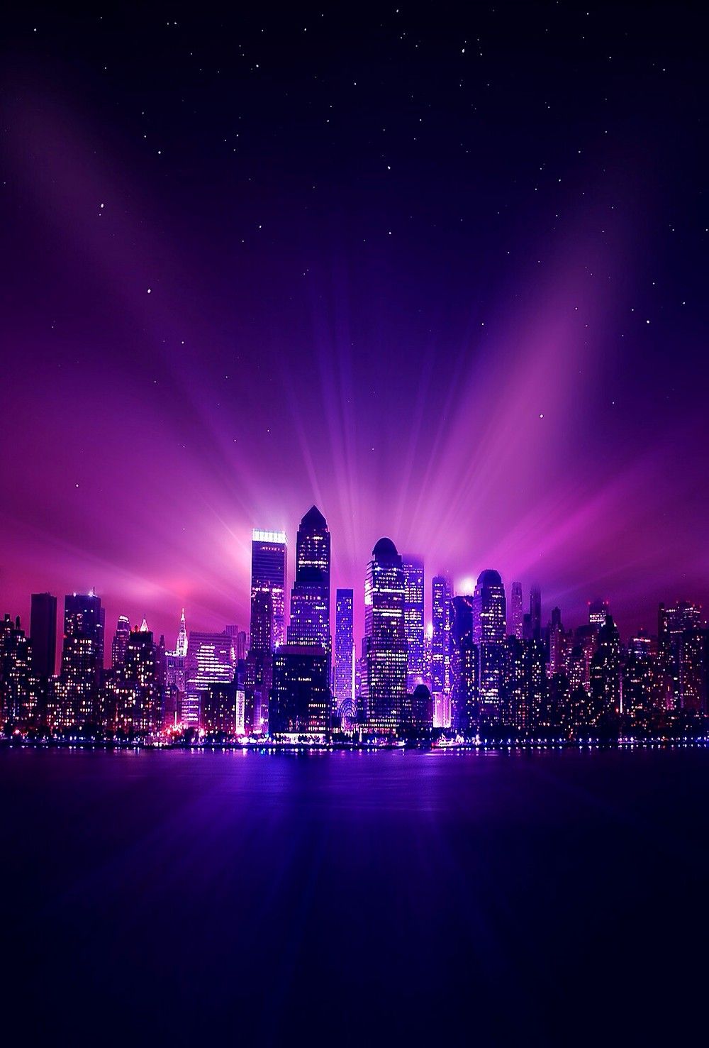A Violet Flame City!. Purple city, Purple wallpaper, City wallpaper