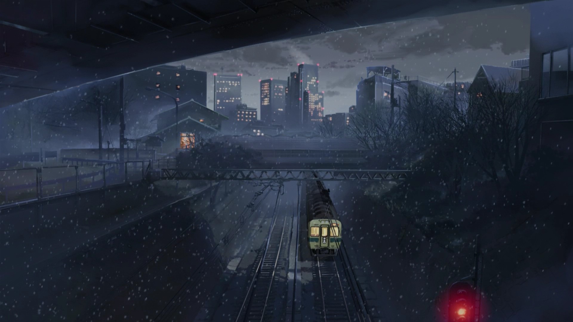 1920x1080 train night city anime 5 centimeters per second wallpaper JPG 232 kB